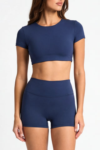 Aura Crop Top - Parisian Blue