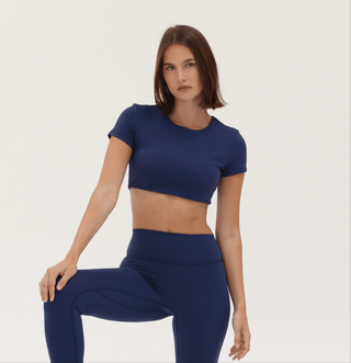 Aura Crop Top - Parisian Blue - Humbl