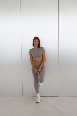 Aura Crop Top - Platinum Grey - Humbl