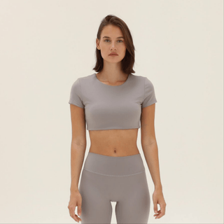 Aura Crop Top - Platinum Grey - Humbl