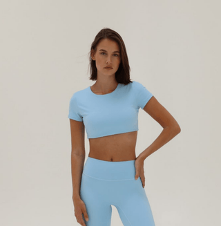 Aura Crop Top - Sky Blue - Humbl