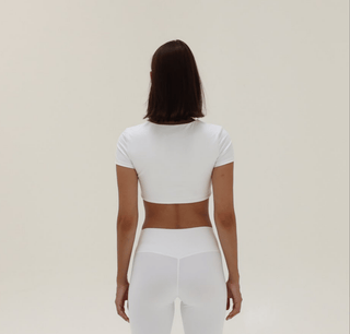 Aura Crop Top - Clear White - Humbl