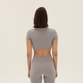 Aura Crop Top - Platinum Grey - Humbl
