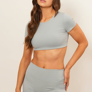 Aura Crop Top - Platinum Grey - Humbl