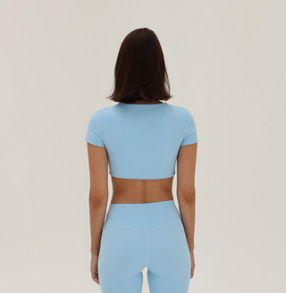 Aura Crop Top - Sky Blue - Humbl