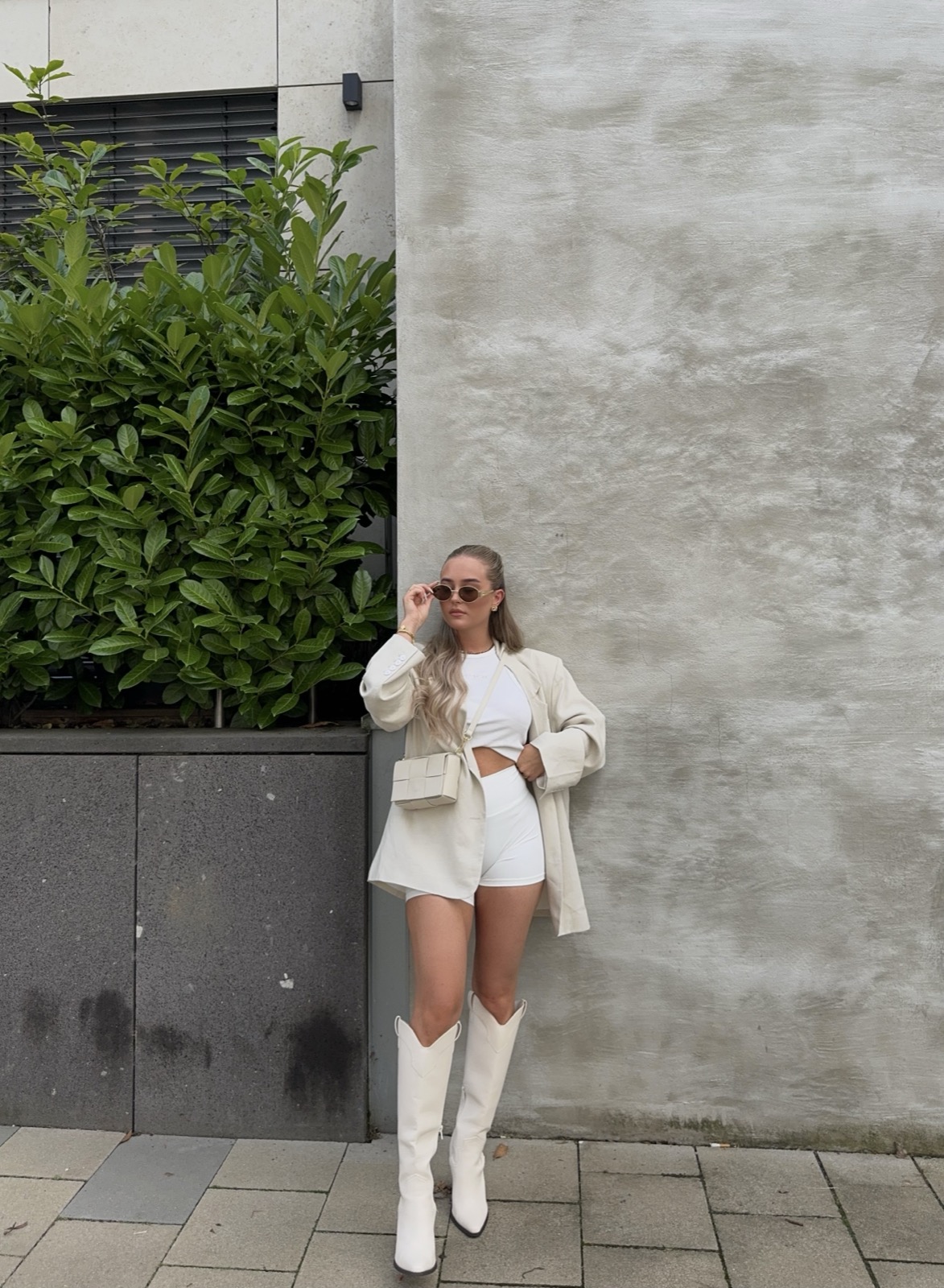 Aura Crop Top - White, Aura Shorts - White
